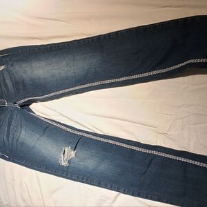 Stylish Distressed Blue Jeans
